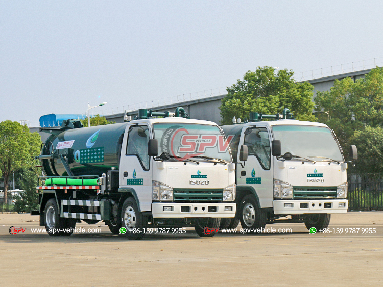 ISUZU 4,000 Litres Sewage Pump Truck - Front Right Side